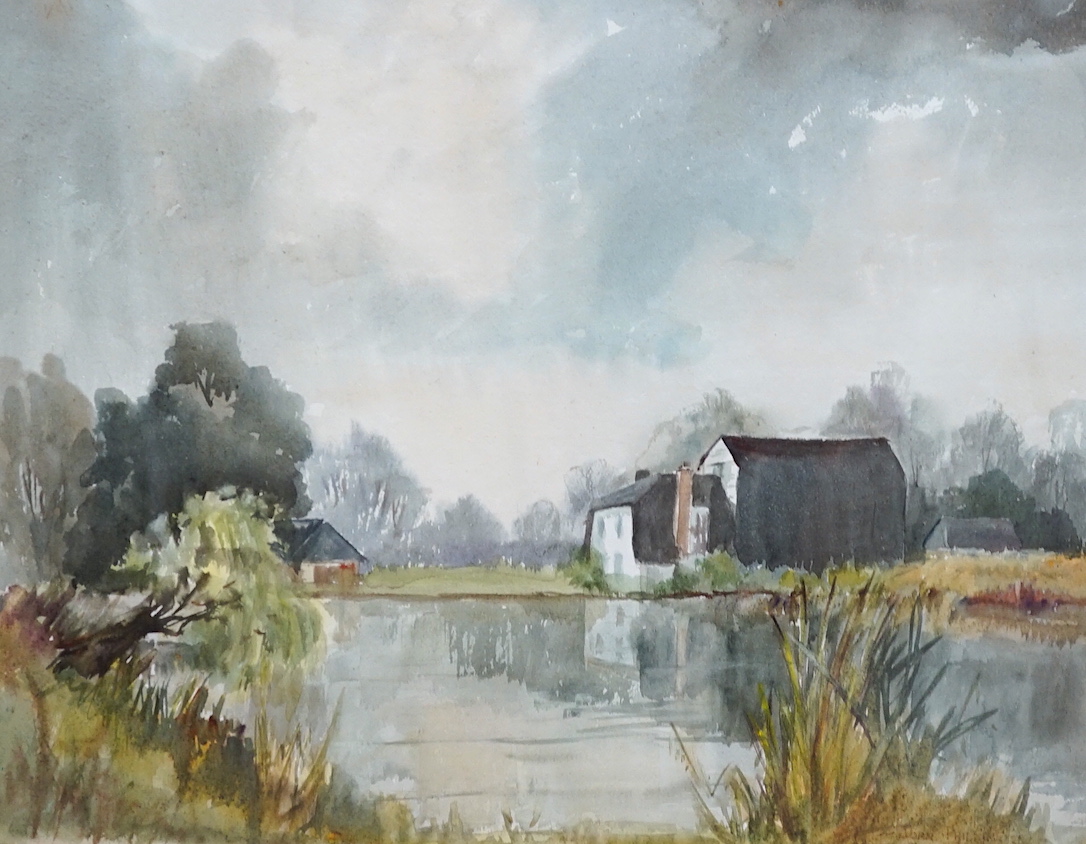 Joan Phillips, watercolour, 'Oxted Mill', signed, 38 x 48cm